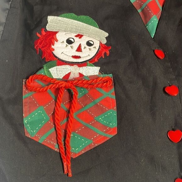 Snowden and Friends Raggedy Ann and Andy Christmas Vest , Size L - Picture 5 of 6